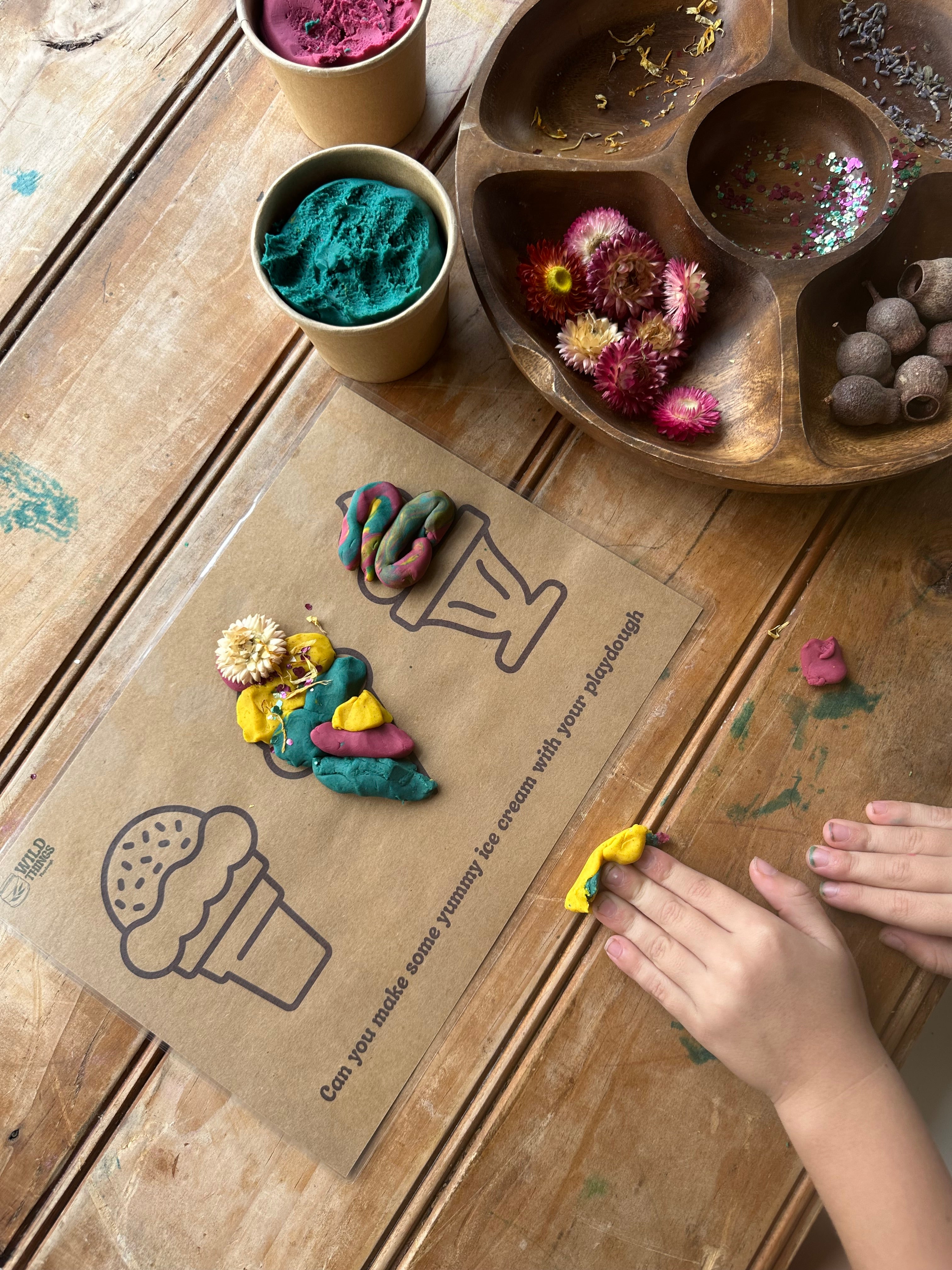 Ice Cream Playdough Sheets