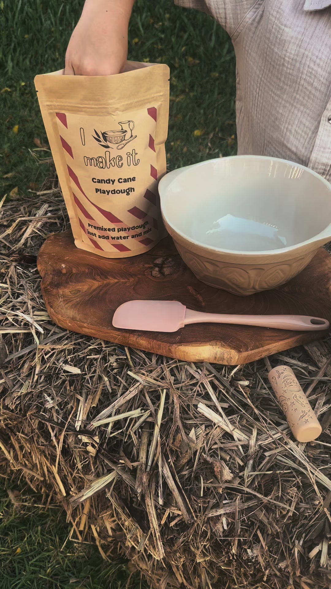 Candy Cane Premixed Playdough